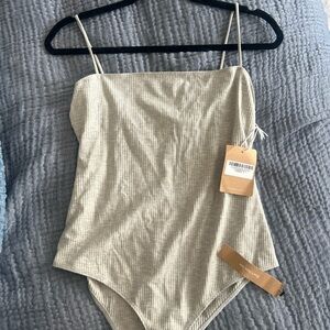 Reformation Beige Bodysuit